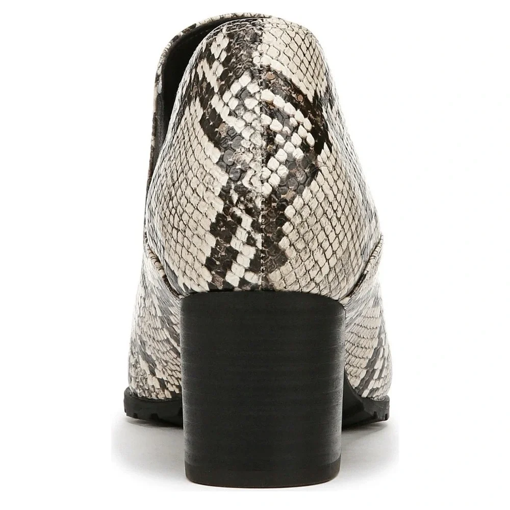 NEW Vionic Snakeskin Ankle Boots Women‎ 6.5 Block Heel Pointed Toe